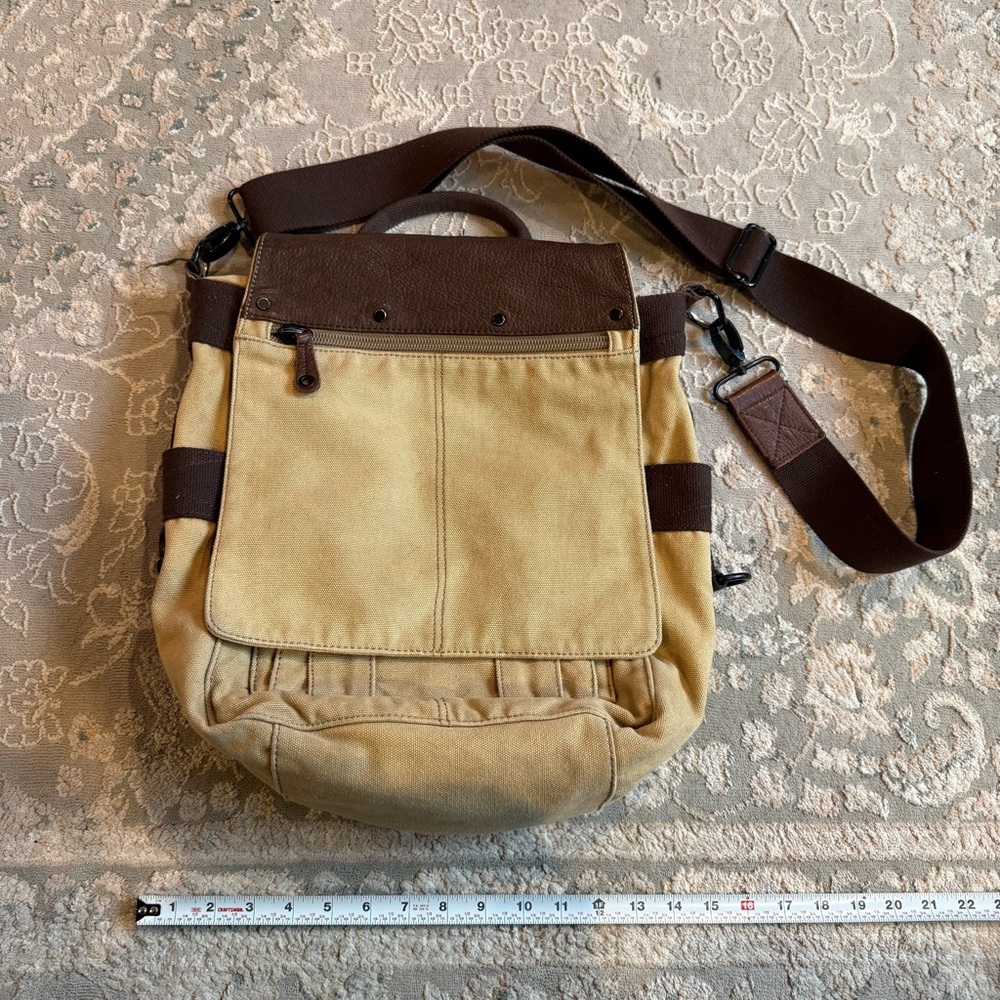 Fossil Canvas and Leather Messenger Bag - Picture 11 of 11